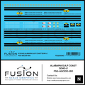 N Scale Alabama Gulf Coast SD40-2 Locomotive Decal Set Fusion Scale Graphics