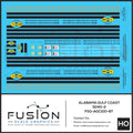 HO Scale Alabama Gulf Coast EMD SD40-2 Locomotive Decal Set Fusion Scale Graphics