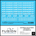 O Scale AGR Freight Car Lettering Font 1 Decal Set Fusion Scale Graphics