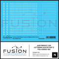 N Scale AGR Freight Car Lettering White Font 2 Decal Set Fusion Scale Graphics