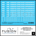 S Scale AGR Freight Car Lettering White Font 2 Decal Set Fusion Scale Graphics
