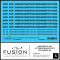 S Scale AGR Freight Car Lettering Black Font 1 Decal Set Fusion Scale Graphics