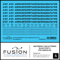S Scale AGR Freight Car Black Freight Car Lettering Font 3 Decal Set