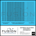 HO Scale AGR Freight Car Patching Set Black Font Version 3 Fusion Scale Graphics