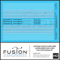 HO Scale Amtrak Pacific Surfliner Superliner Passenger Cars Decal Set Fusion Scale Graphics