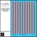 O Scale Amtrak Phase I Stripes Sheet 4 0.63” Tall Decal Set Fusion Scale Graphics