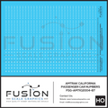 HO Scale Amtrak California Passenger Car Numbers Decal Set Fusion Scale Graphics
