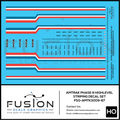 HO Scale Amtrak Phase III Highlevel Striping Decal Set Fusion Scale Graphics