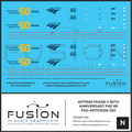 N Scale Amtrak Phase V 50th Anniversary P42 46 Locomotive Decal Set Fusion Scale Graphics