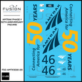 G Scale 1:29 Amtrak Phase V 50th Anniversary P42 46 Locomotive Decal Set Fusion Scale Graphics