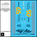 O Scale Amtrak Phase V 50th Anniversary P42 46 Locomotive Decal Set Fusion Scale Graphics