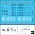 HO Scale Amtrak Phase V AEM-7 Locomotive Decal Set Fusion Scale Graphics