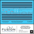 N Scale Amtrak Phase VI Pacific Parlour Car Decal Set Fusion Scale Graphics