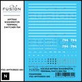 N Scale Amtrak Washington Terminal 794 SW1000 Decal Set Fusion Scale Graphics