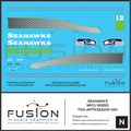 N Scale Seahawks 90250 NPCU Cabbage Car Wrap Decal Set Fusion Scale Graphics