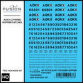HO Scale AOKX Covered Hopper Patches Decal Set