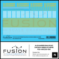 N Scale Alexander Railroad SW1500 Green Scheme Locomotive Decal Set Fusion Scale Graphics