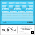 N Scale Alexander Railroad SW1500 Black Scheme Locomotive Decal Set Fusion Scale Graphics