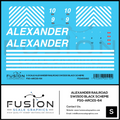 S Scale Alexander Railroad SW1500 Black Scheme Locomotive Decal Set Fusion Scale Graphics