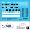 S Scale ATGX Ex CNW Hopper Patches Decal Set Fusion Scale Graphics