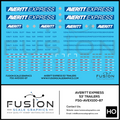 HO Scale Averitt Express 53' Semi Trailers Decal Set Fusion Scale Graphics