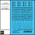HO Scale BKTY Black Freight Car Patches Decal Set