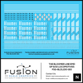 N Scale Bloomer Line EMD GP9 GP10 Locomotives Decal Set Fusion Scale Graphics