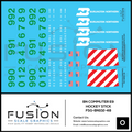 O Scale Burlington Northern Commuter E9 Hockey Stick Locomotive Decal Set Fusion Scale Graphics