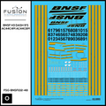 O Scale BNSF Railway H3 GE Dash 9, AC44C4M, AC44C6M Locomotives Decal Set Fusion Scale Graphics