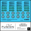 S Scale BNSF Railway Ex BN SD70MAC Locomotive Logo Patches Decal Set Fusion Scale Graphics