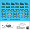 HO Scale BNSF Ex BN EMD SD70MAC Locomotive Patching Decal Set Fusion Scale Graphics