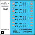 N Scale BNSF 4723 GE Dash 9 Train Sim Decal Set Fusion Scale Graphics