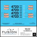 O Scale BNSF 4723 GE Dash 9 Train Sim Decal Set Fusion Scale Graphics
