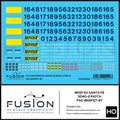 HO Scale BNSF Ex Santa Fe EMD SD40-2 Locomotive Patching Decal Set Fusion Scale Graphics