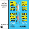 HO Scale BNSF Ex ATSF SD40-2 Patch Decal Set V2 Fusion Scale Graphics