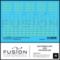 N Scale Baltimore & Ohio EMD SW9 Locomotive Decal Set Fusion Scale Graphics