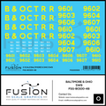 O Scale Baltimore & Ohio EMD SW9 Locomotive Decal Set Fusion Scale Graphics