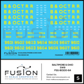 S Scale Baltimore & Ohio EMD SW9 Locomotive Decal Set Fusion Scale Graphics