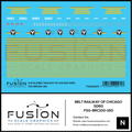 N Scale Belt Railway of Chicago SD60 380 Locomotive Decal Set Fusion Scale Graphics