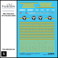 S Scale Belt Railway of Chicago SD60 380 Locomotive Decal Set Fusion Scale Graphics