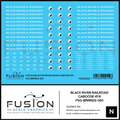 N Scale Black River Railroad Caboose 474 Decal Set Fusion Scale Graphics