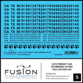 S Scale CATX Freight Car Numbering Decal Set with Paw Print Fusion Scale Graphics