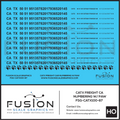 HO Scale CATX Freight Car Numbering Decal Set with Paw Print Fusion Scale Graphics