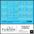 N Scale Coos Bay Rail Line Modern MP15 Locomotive Decal Set Fusion Scale Graphics
