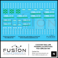 N Scale Coos Bay Rail Line Modern Locomotives Decal Set Fusion Scale Graphics