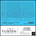 N Scale CEFX Freight Car Numbering Decal Set Fusion Scale Graphics