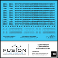 HO Scale CGAX Freight Car Numbering Decal Set Fusion Scale Graphics