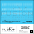 N Scale White CGAX Freight Car Numbering Decal Set Fusion Scale Graphics