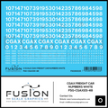 O Scale White CGAX Freight Car Numbering Decal Set Fusion Scale Graphics