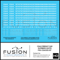 HO Scale White CGAX Freight Car Numbering Decal Set Fusion Scale Graphics